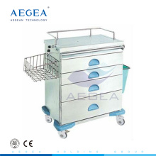 AG-AT019 Top grade clinic movable on wheels hospital anesthesia medical trolley